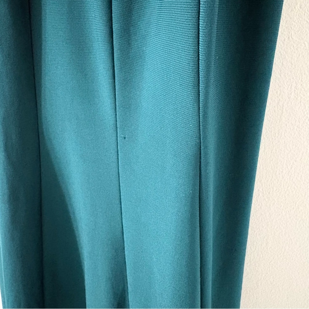Xscape Halter Neck Gold Lace Bodice Mermaid Green Prom Dress Sz 0 - Picture 8 of 8